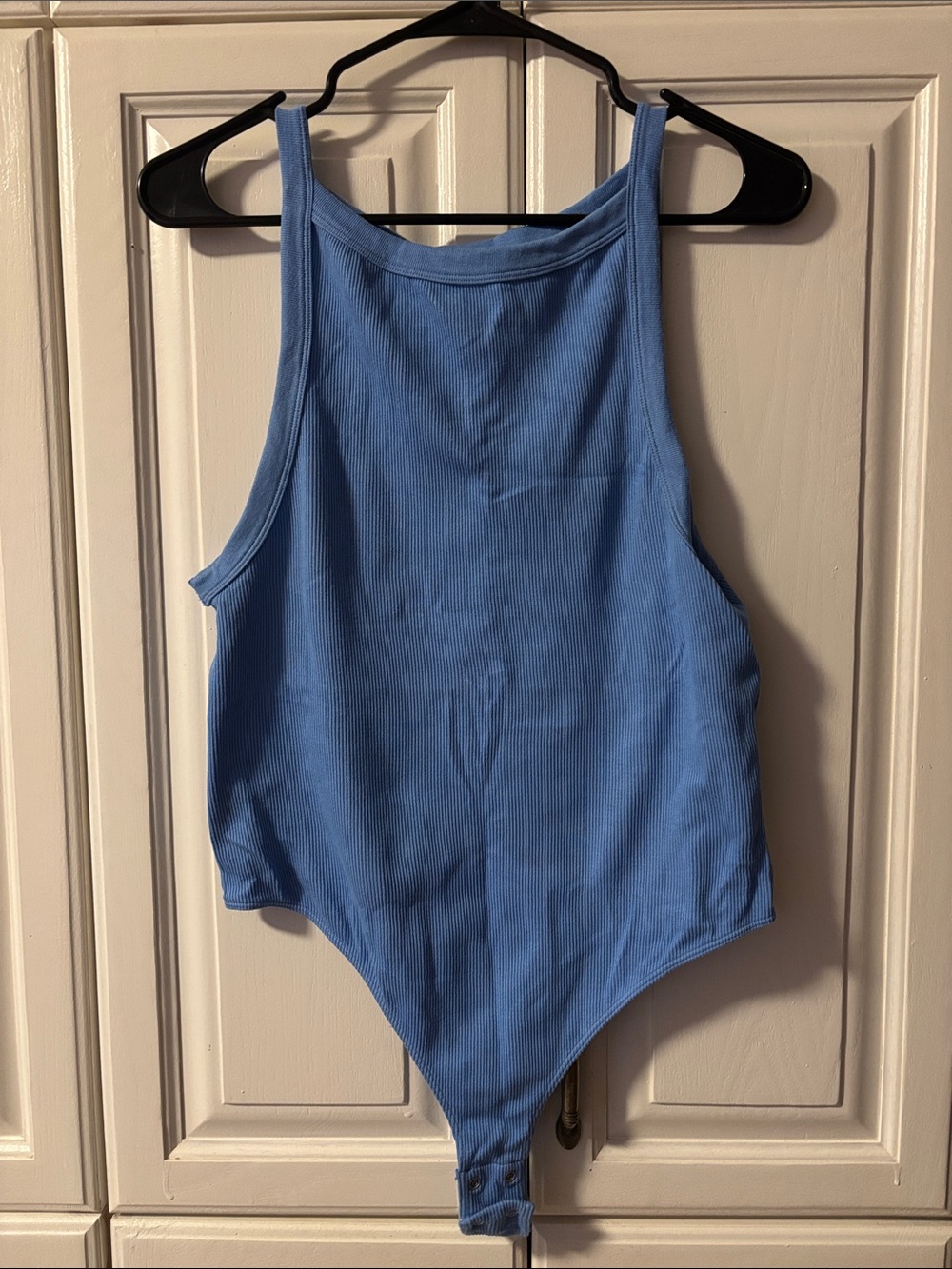 Dynamite Blue Ribbed Bodysuit